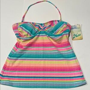 🎉 Hobie NWT pastel striped tankini bathing suit swim $40